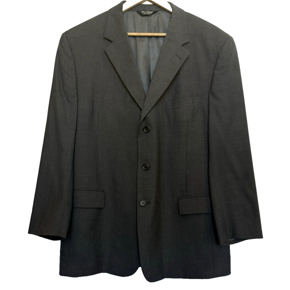 JOS A BANK Mens Wool Sport Coat Blazer Size 46R Charcoal Gray Career Luxury Corp - Picture 1 of 13